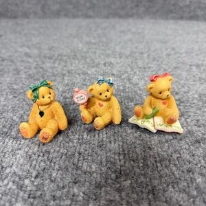 Vintage 90s Cherished Teddies Figurines Lot of 3 Assorted Bear‎ Collectibles